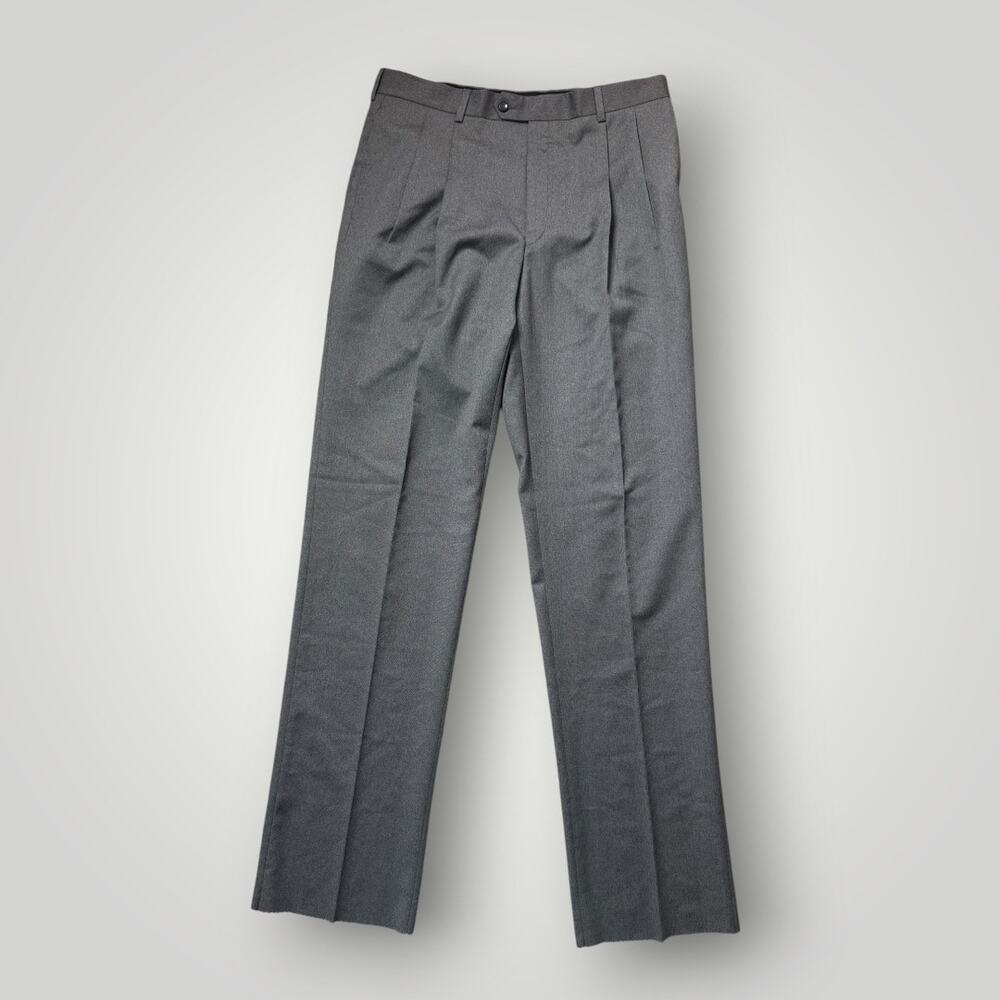 Jos. A. Bank Executive Collection Gray 100% Wool Pleated Dress Pants Mens 35RNWT - Picture 2 of 13